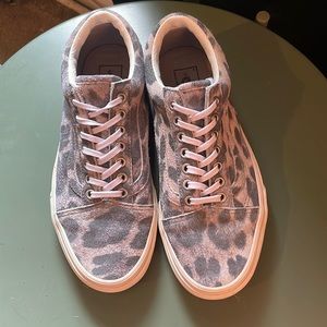Vans Old Skool suede leopard print